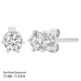 Sol et Terre Martini Six Prong Earrings