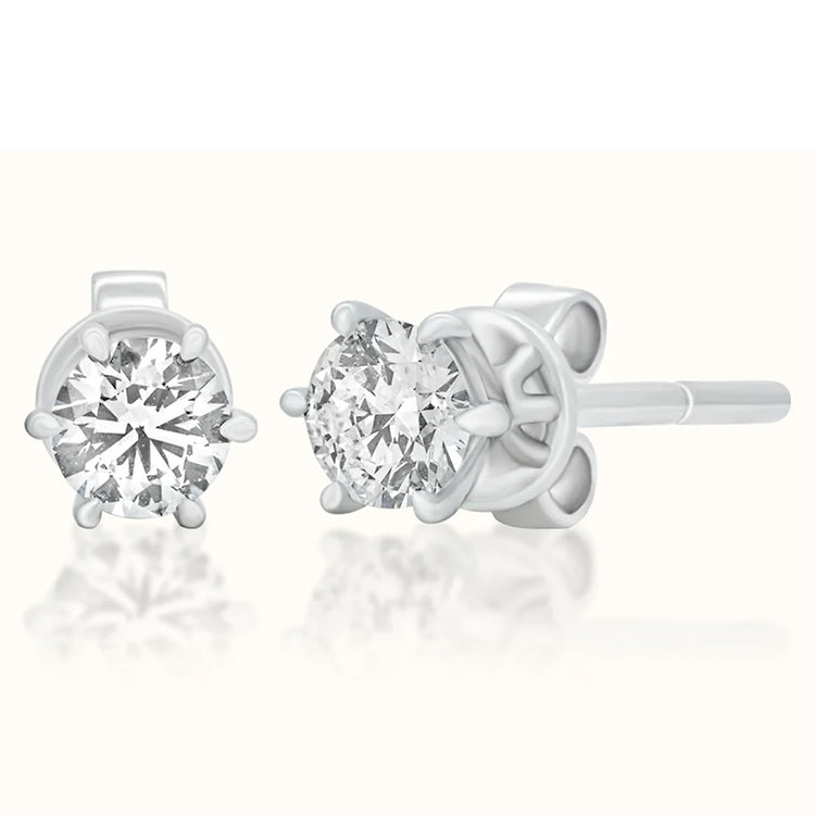 Martini Six Prong Earrings