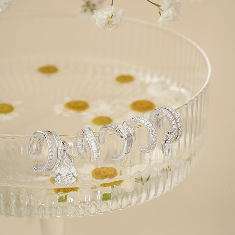 Sol et Terre Pear Crossed Ear Cuff