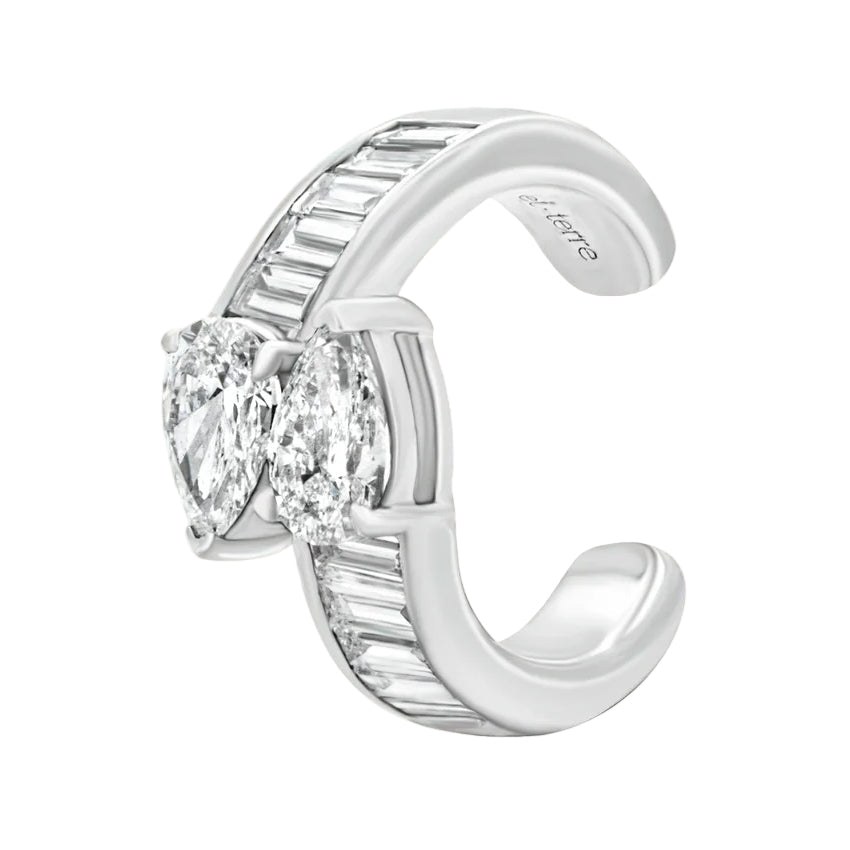 Sol et Terre Pear Crossed Ear Cuff