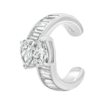 Sol et Terre Pear Crossed Ear Cuff