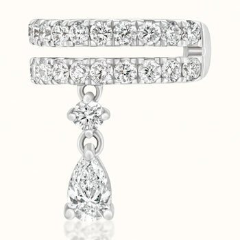 Ear Cuff with Drop Pear