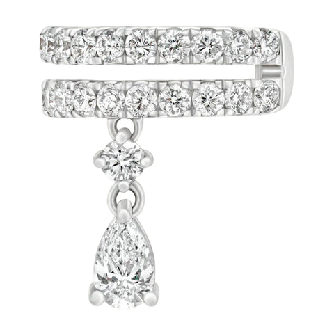 Sol et Terre Ear Cuff with Drop Pear