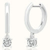 Hoop Diamond With Dangling Diamond Earrings