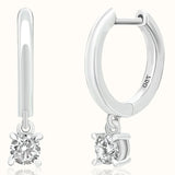 Hoop Diamond With Dangling Diamond Earrings