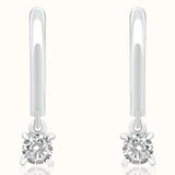 Hoop Diamond With Dangling Diamond Earrings