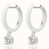 Hoop Diamond With Dangling Diamond Earrings