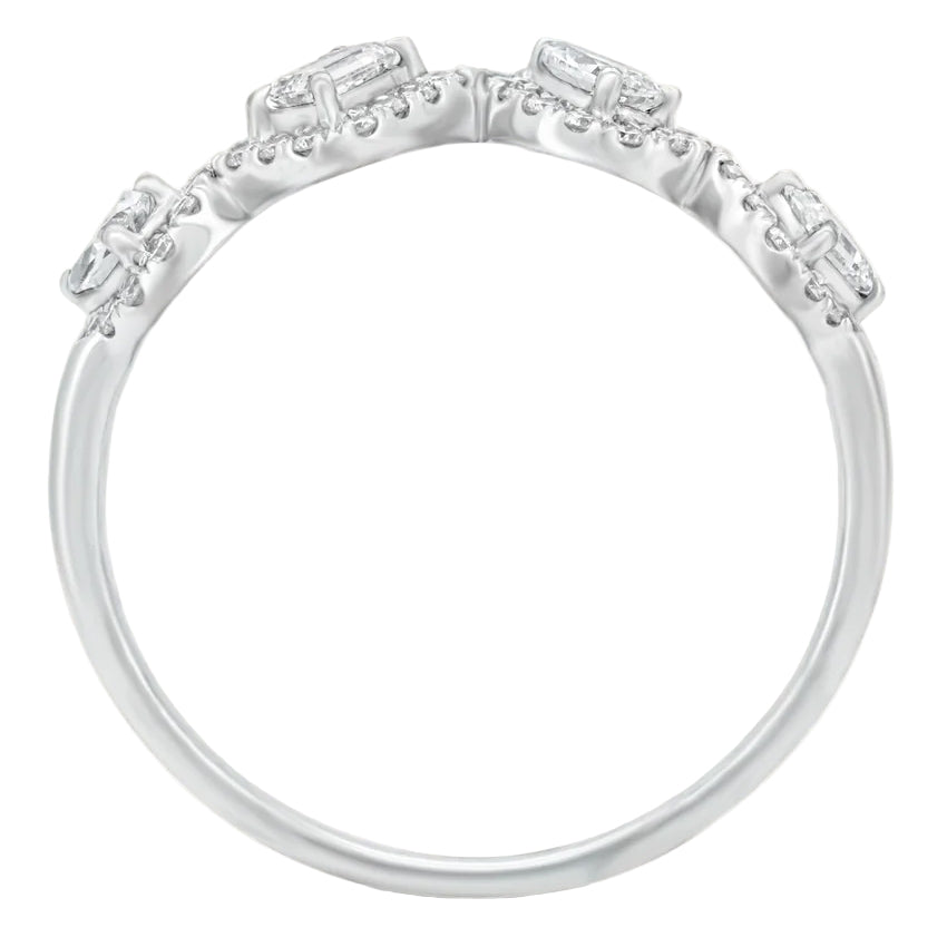 Sol et Terre Mix Cut With Halo Ring