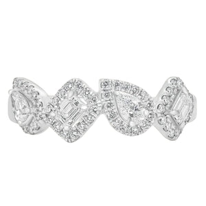 Sol et Terre Mix Cut With Halo Ring