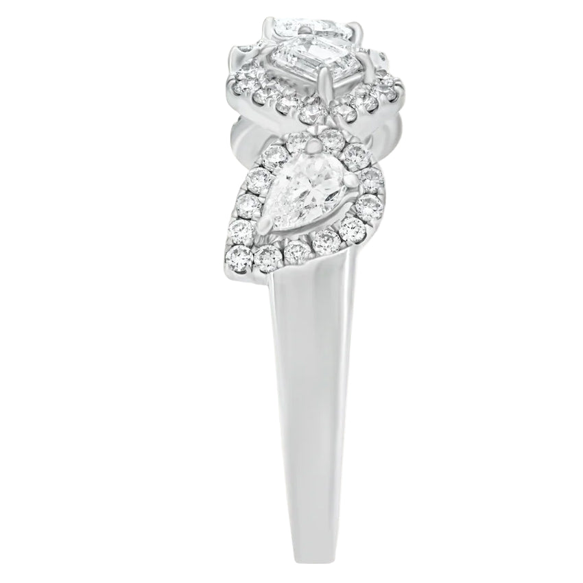 Sol et Terre Mix Cut With Halo Ring