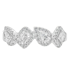 Sol et Terre Mix Cut With Halo Ring