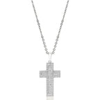 Sol et Terre Baguette Cross Pendant Necklace
