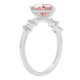 Sol et Terre Heart Diamond with Side Diamonds Ring