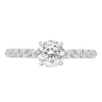 Sol et Terre Round Diamond Ring with Dotted Band