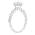 Sol et Terre Round Diamond Ring with Dotted Band