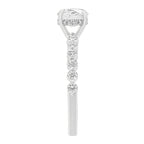 Sol et Terre Round Diamond Ring with Dotted Band