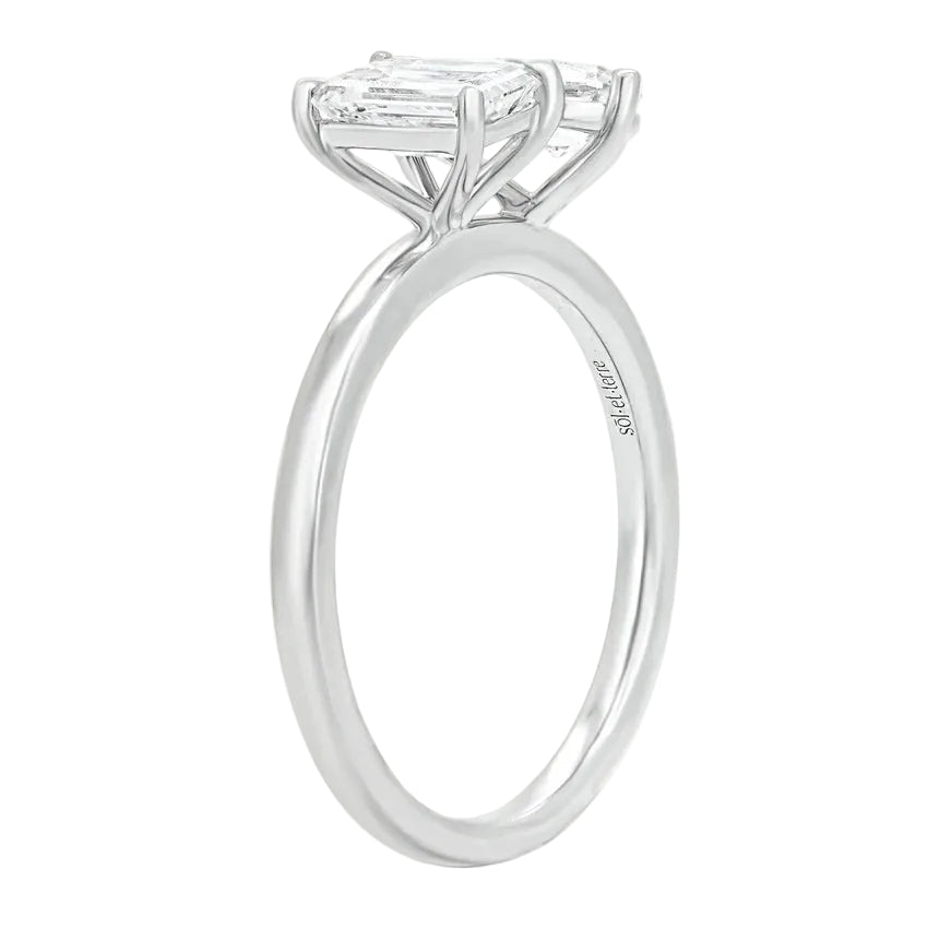 Sol et Terre Emerald and Pear Toi et Moi Ring