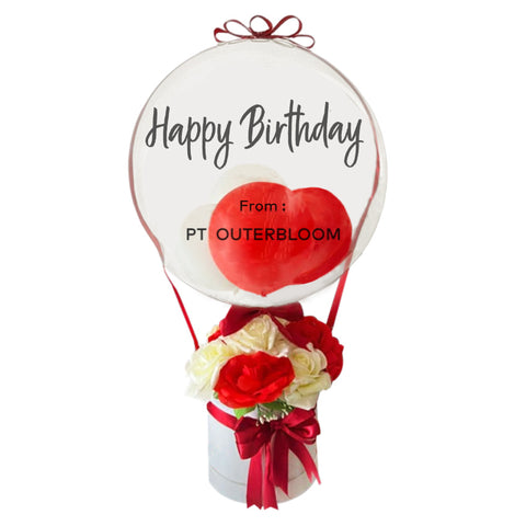 Scarlet Surprise Balloon Artificial