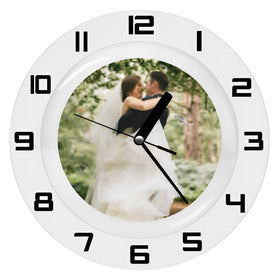 Custom Photo Silver Round Wall Clock