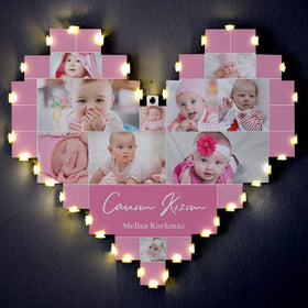 Custom Baby Photo Collage Love Lights
