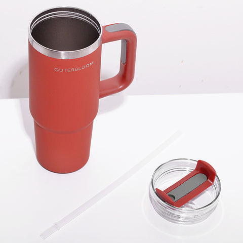 Outerbloom Personalized Tumbler Titan Terra Sunset with Straw - 900 mL