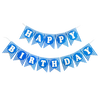 Happy Birthday Blue Strip Flag Banner
