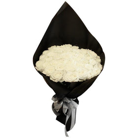 Black Pearl Dazzling White Big Bouquet