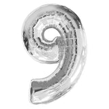Jumbo Silver Number Foil Balloon 0-9