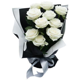 Simply Charming Rose Bouquet - Pure White