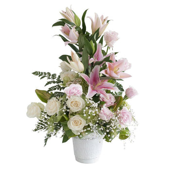 Pink & White Exquisite in Vase