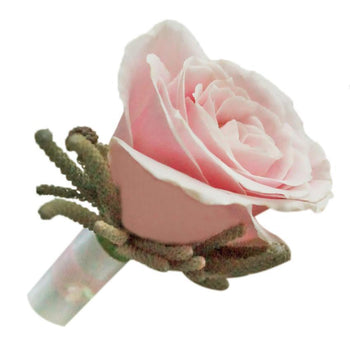 Blush Romance Boutonniere