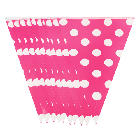 Pink Polkadot Flag Banner
