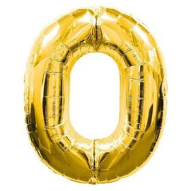 Gold Number Foil Balloon 0-9