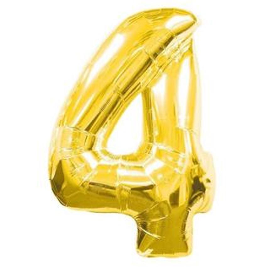 Gold Number Foil Balloon 0-9
