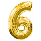 Jumbo Gold Number Foil Balloon 0-9