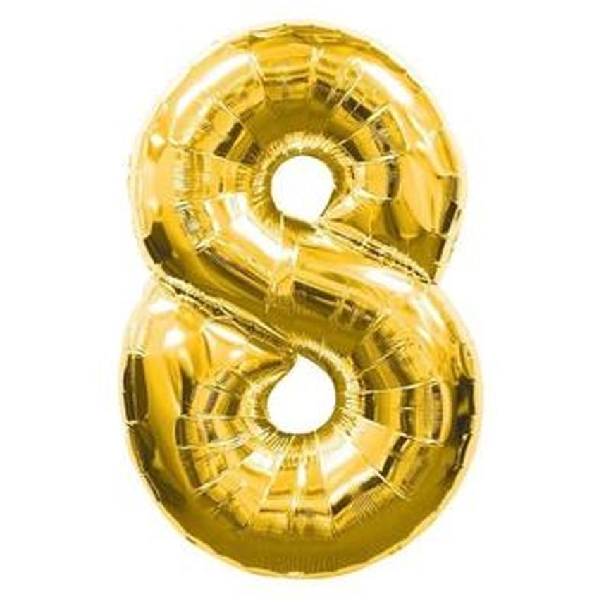 Jumbo Gold Number Foil Balloon 0-9