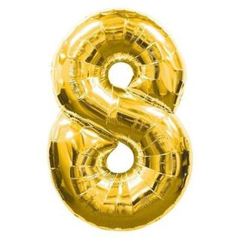 Jumbo Gold Number Foil Balloon 0-9
