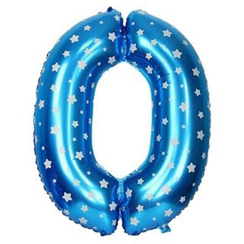 Blue Number Foil Balloon 0-9