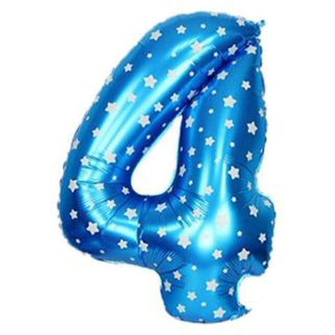 Blue Number Foil Balloon 0-9