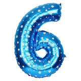 Blue Number Foil Balloon 0-9