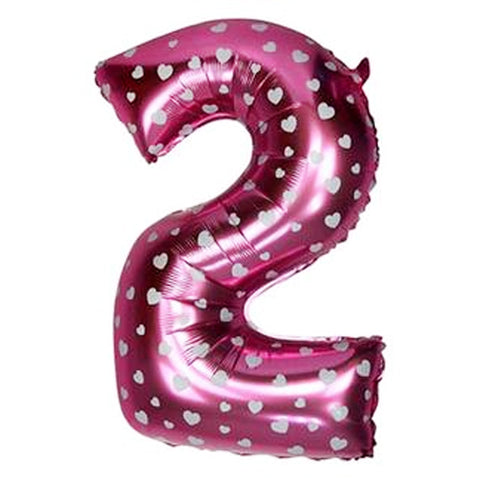 Jumbo Pink Number Foil Balloon 0-9