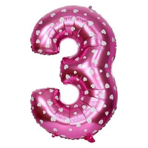 Jumbo Pink Number Foil Balloon 0-9