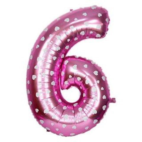 Jumbo Pink Number Foil Balloon 0-9