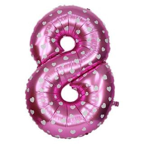 Jumbo Pink Number Foil Balloon 0-9