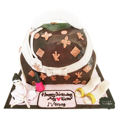 LV Designer Handbag Cake