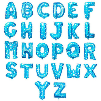 Blue Alphabet Foil Balloon A-Z