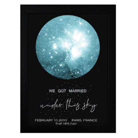 Custom Love Message Frameless Photo Blue