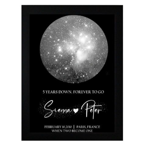 Custom Love Message Frameless Photo Silver