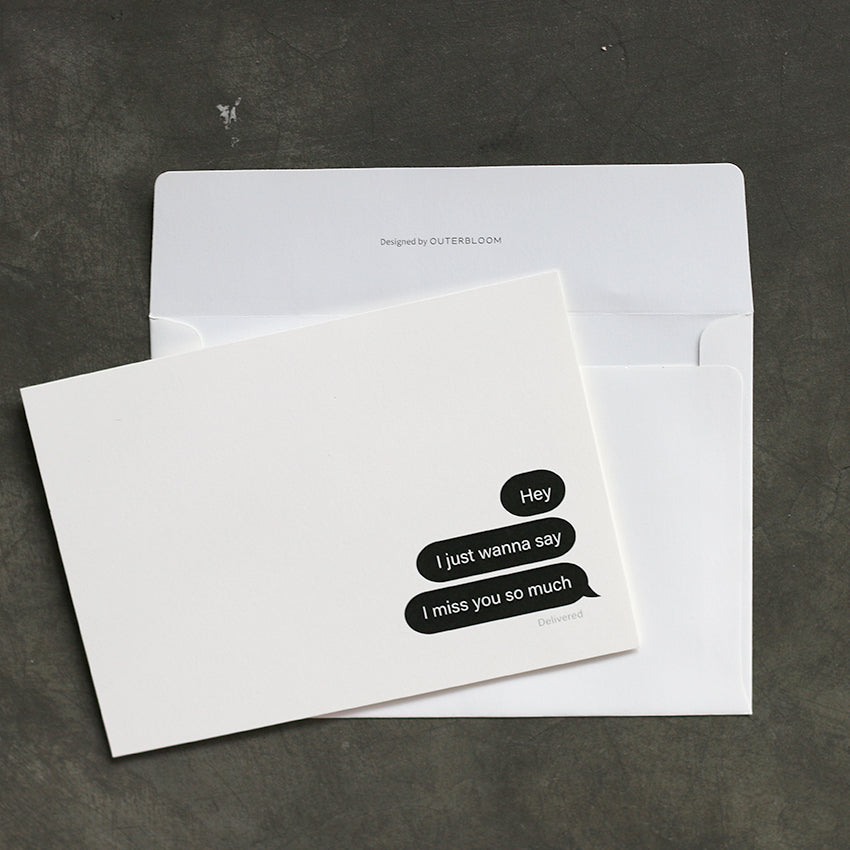 Outerbloom Cardkit Miss You Speech Bubble