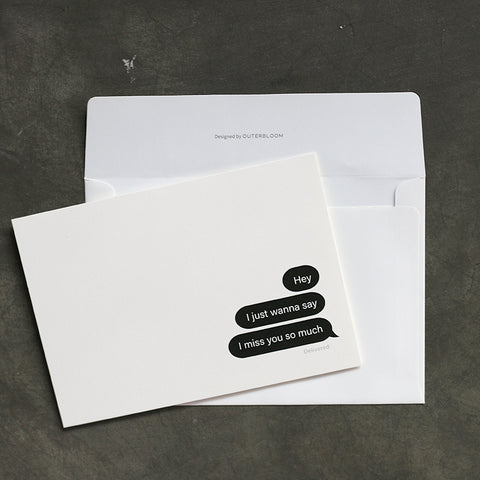 Outerbloom Cardkit Miss You Speech Bubble